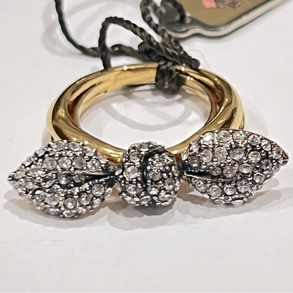 NWT Juicy Couture Pave Encrusted Bow Ring—Gold-Tone - Picture 6 of 10